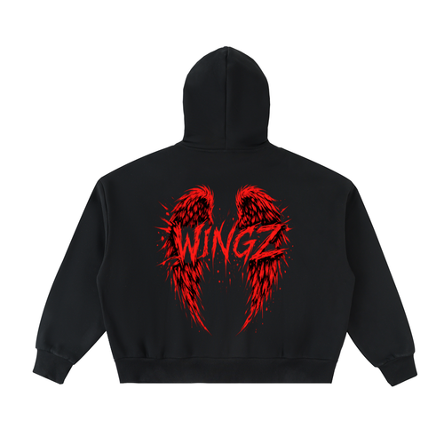 zipup,hoodie,zip,wingz,red