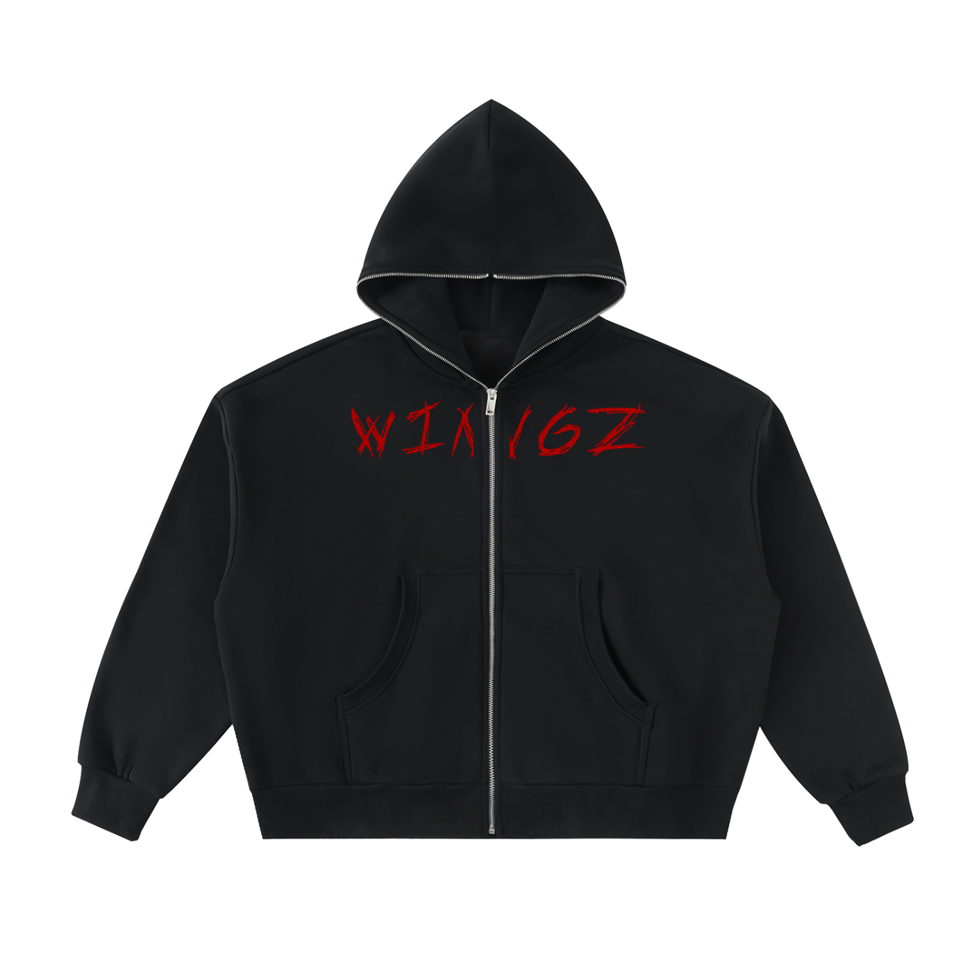 zipup,hoodie,zip,wingz,red